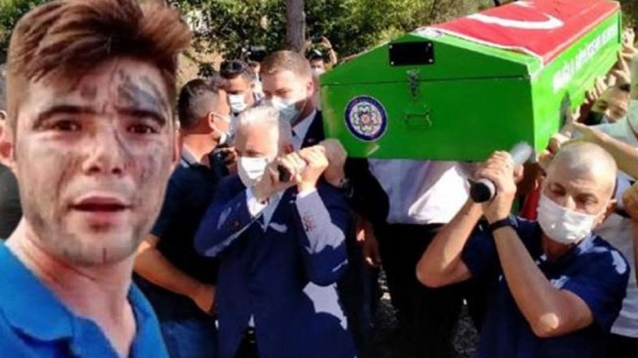 Marmaris'te yangında hayatını kaybeden Şahin Akdemir, son yolculuğuna uğurlandı