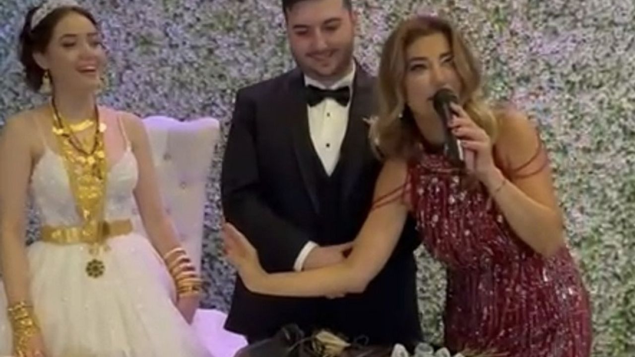 Nadide Sultan'a düğünde Euro'ya sarılmış buket hediye edildi