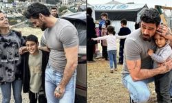 İtalyan oyuncu Michele Morrone deprem bölgesi Hatay da çocukların gönlünü fethetti!