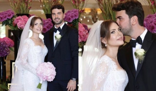 Eda Ece ile basketçi sevgilisi Buğrahan Tuncer evlendi