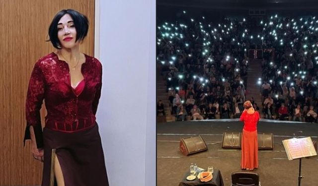 Nazan Öncel Adana konserinde yine ayakta alkışlandı.
