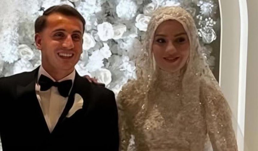 Milli futbolcu Kerem Aktürkoğlu ve Ceren Azak evlendi