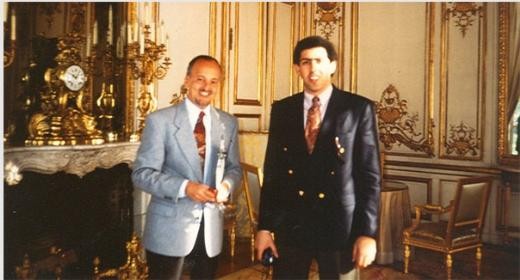 M.Ali Birand, Mithat Bereket ile Fransız Cumhurbaşkanı François Mitterrand söyleşisi İçin Elysee Sarayında - 1992