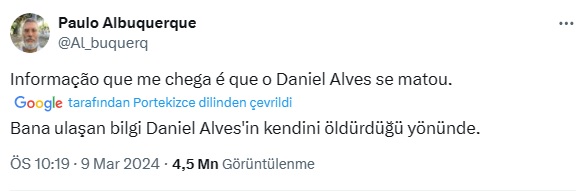 Daniel Alves Paulo Albuquerque X Açıklaması 9.3.2024