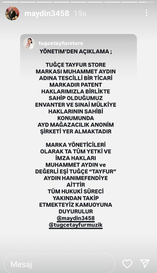 Tugce Tayfur Store Screenshot 20240829 165607 Instagram