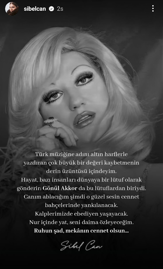 Gonul Akkor Sibel Can'dan Taziye Screenshot 20241231 174602 Instagram
