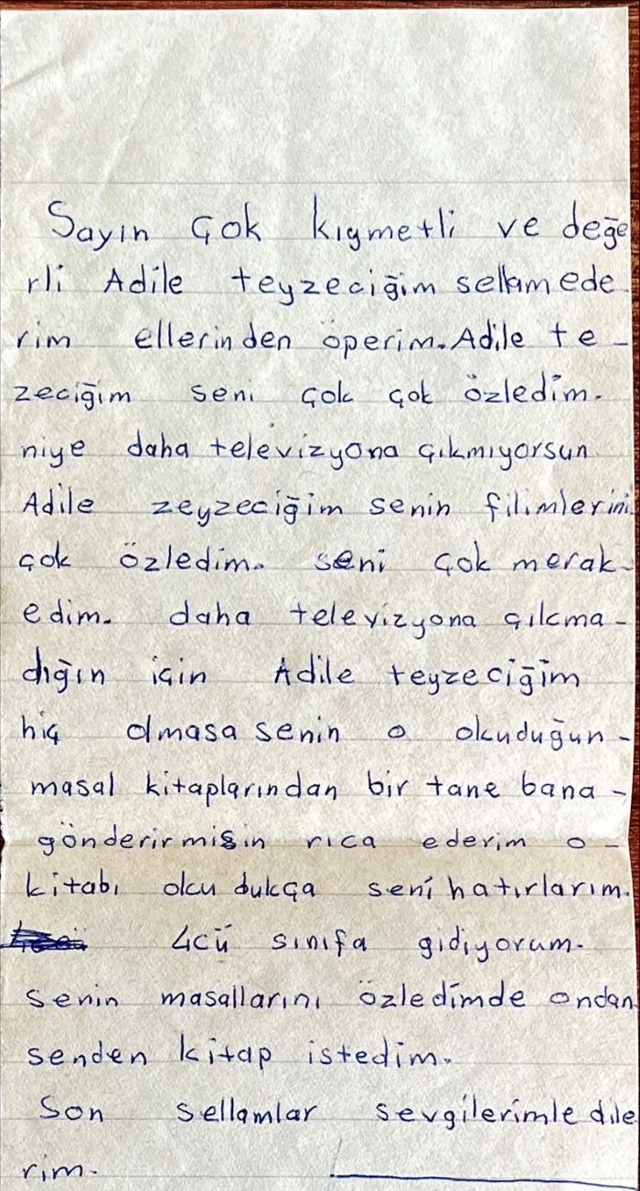 Adile Naşit Kuzucuklardan Mektup2
