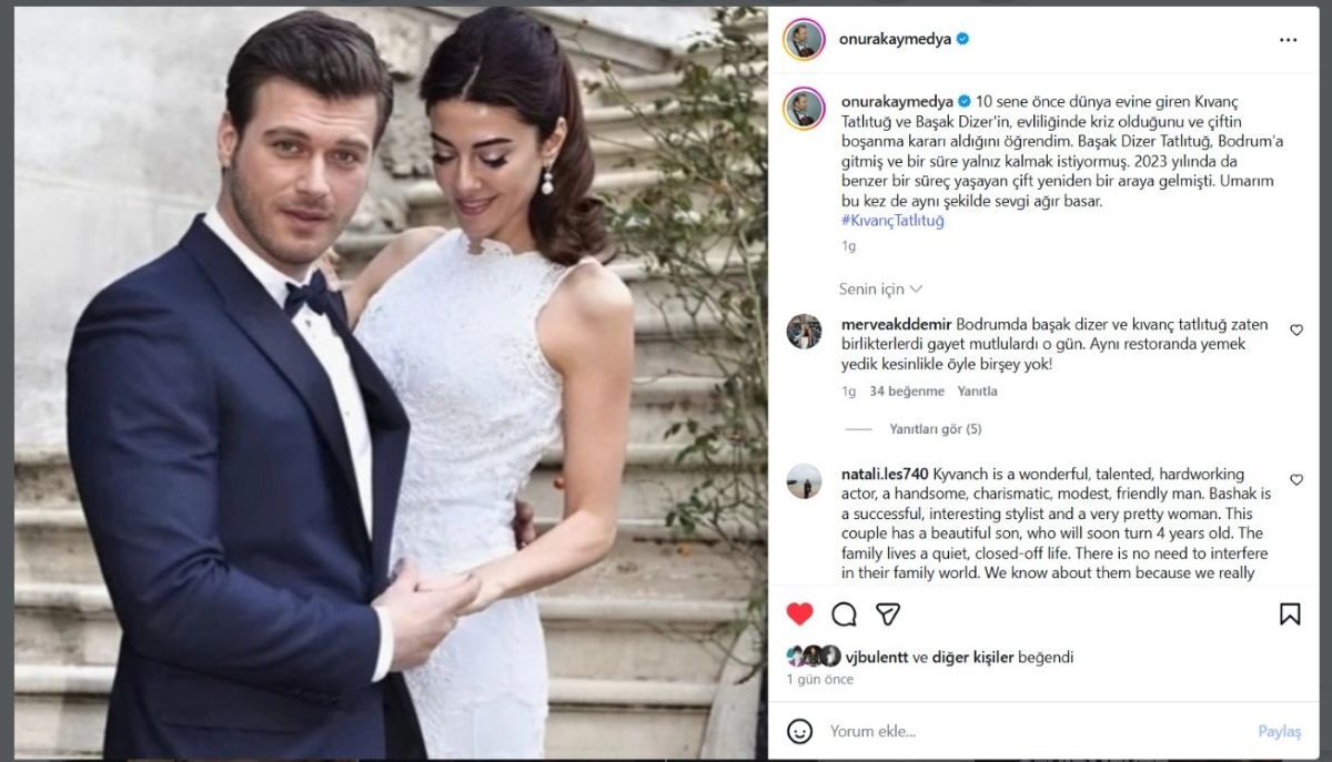 Başak Dizer Tatlıtuğ Onur Akay Ekran Görüntüsü 26 2 2026 163217 Instagram